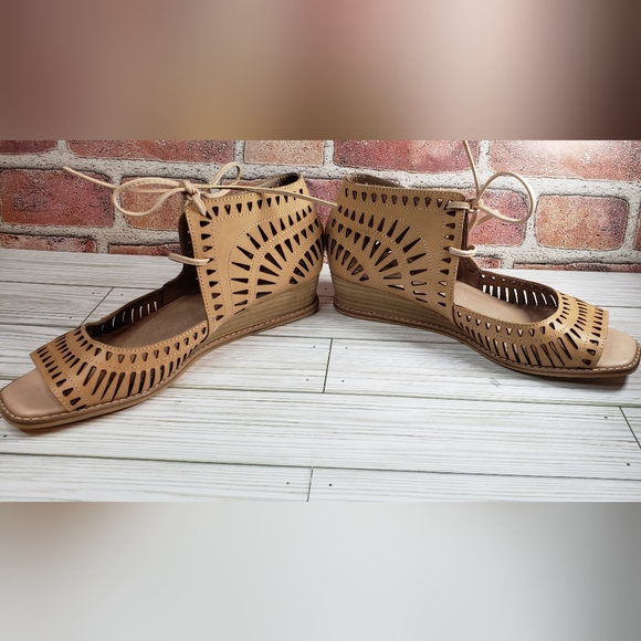 Jeffrey Campbell wedge-heeled open-toed women's shoes size 9 - Picture 7 of 13